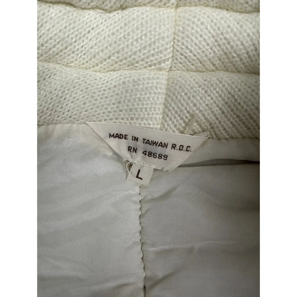 Vintage Puffer Vest Womens‎ Large Quilted Button Front Sleeveless Winter 80s - Picture 7 of 10